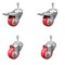Service Caster 3.5 Inch Red Polyurethane Swivel 3/8 Inch Stem Caster Total Lock Brake, 2PK SCC-TSTTL20S3514-PPUB-RED-381615-2S2 - alternate 1